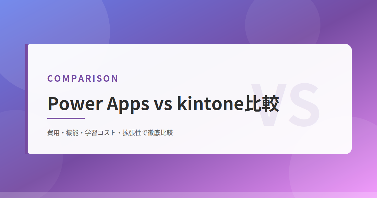 Power Apps対kintone
